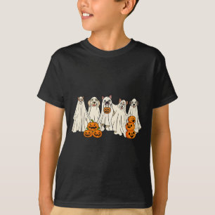 T-shirt Chien Fantôme Mignon Chien Habille En Fantôme Drôl