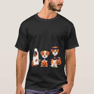 T-shirt Chien fantôme Retriever doré Halloween Trick Or Tr