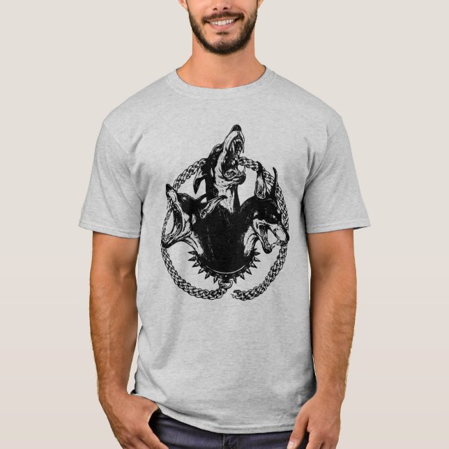 T-shirt Chien féroce à trois têtes (Devant)