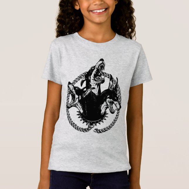 T-Shirt Chien féroce à trois têtes (Devant)