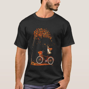 T-shirt Chien Feuille Automne Vélo Drôle Berger Allemand