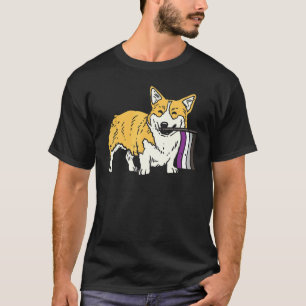 T-shirt Chien fière drapeau aceluve LGBT Welsh Corgi Migno