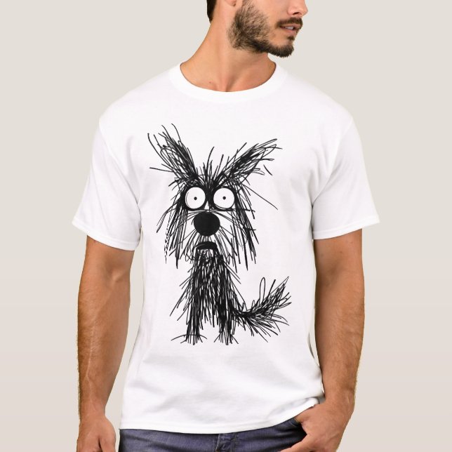 T-shirt chien flou (Devant)