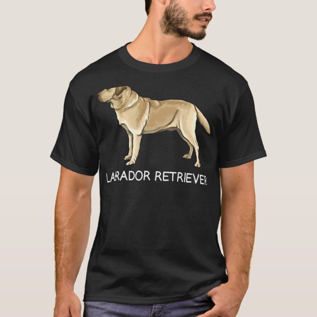 T-shirt Chien fou du trieur du Labrador jaune (Devant)