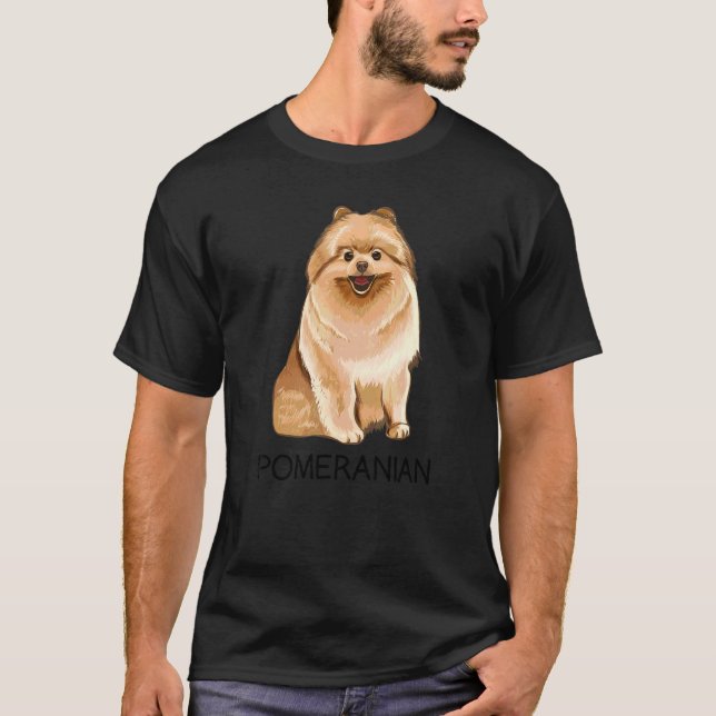T-shirt Chien fou Poméranien (Devant)