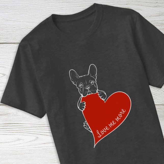 T-shirt Chien français au coeur rouge - Chien français (Créateur téléchargé)