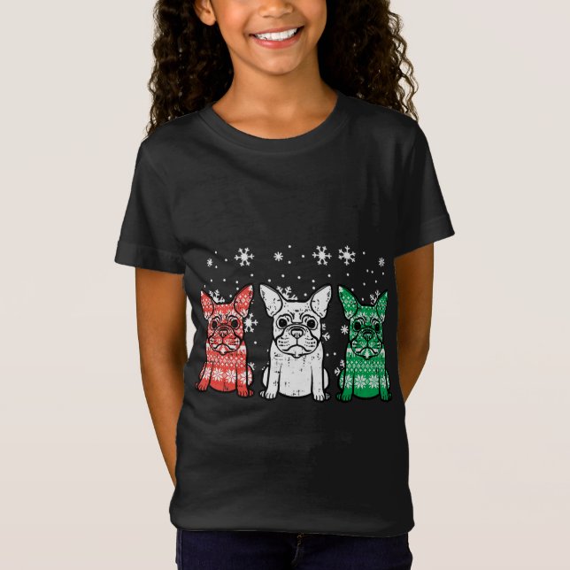T-Shirt Chien français de Noël Chien français de Noël (Devant)