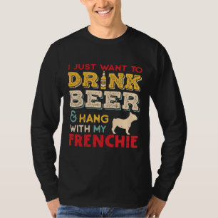 T-shirt Chien Français Français Chien Français Beer Lover