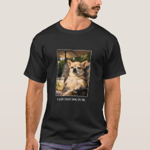 T-shirt Chien fumant une cigarette Mème drôle de Chihuahua