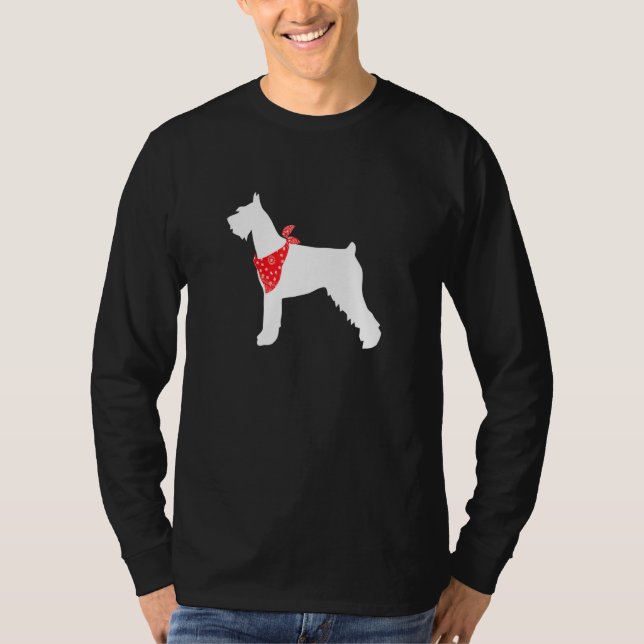 T-shirt Chien géant Schnauzer portant une banane rouge (Devant)