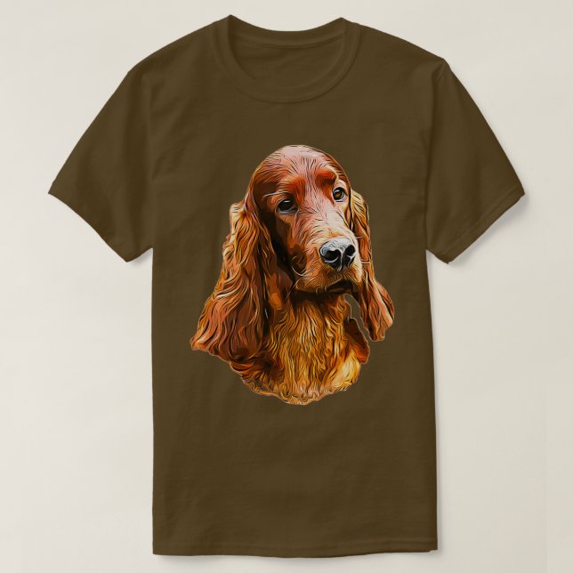 T-shirt Chien glamour de Setter irlandais (Design devant)