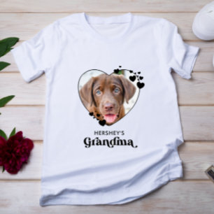 T-shirt Chien GRANDMA Personalized Heart Amoureux des chie
