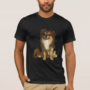 T-shirt Chien graphique long Haired Chihuahua mignon