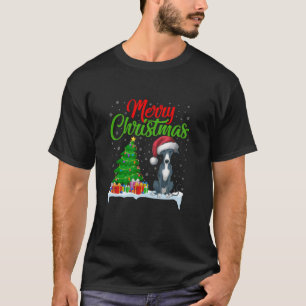 T-shirt Chien gris italien Noël Arbre Lumières Noël D
