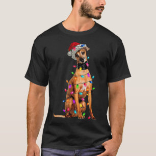 T-shirt Chien gris italien Noël lumières Noël Noël P