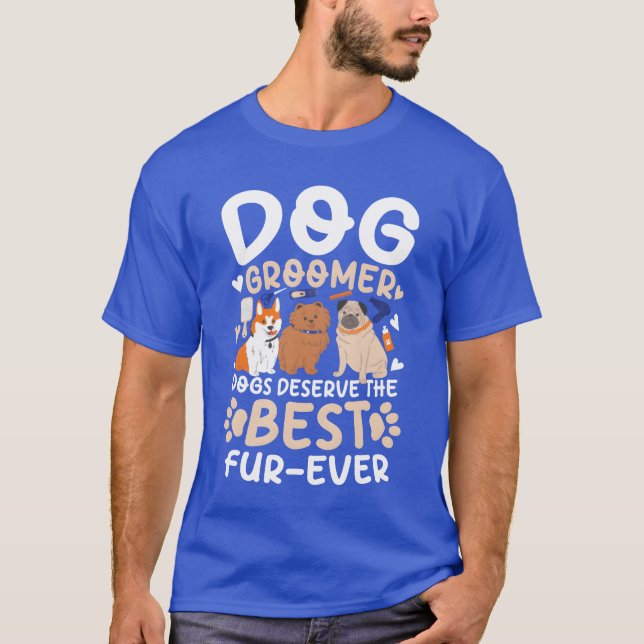 T-shirt Chien Groomer Chiens Déserter Meilleur FourrureJam (Devant)