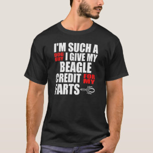 T-shirt Chien Guy Beagle Fart Plaisanterie pour Hommes Gar
