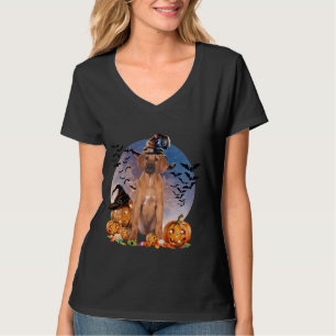 T-shirt Chien Halloween Rhodesian Ridgeback Jack-o'-lanter