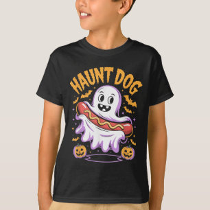 T-shirt Chien Hanté Drôle Fantôme Hotdog Halloween