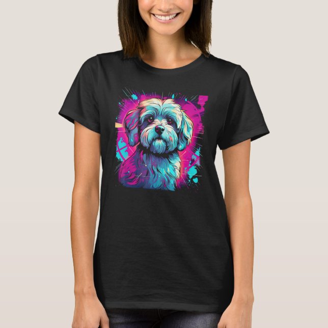 T-shirt Chien Havanais Bolonka Shih Tzu Lhasa Apso Chien 8 (Devant)