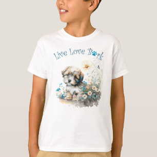 T-shirt Chien Havanais Mignon Floral