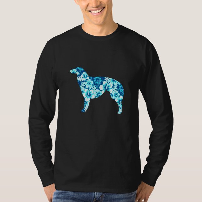 T-shirt Chien Hawaïen de Borzoi Aloha 1 (Devant)