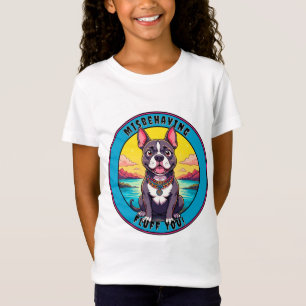 T-Shirt Chien heureux dans un beau paysage