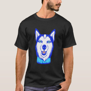 T-shirt Chien Husky Mignon Oeil Méchant Talisman Grec Naza