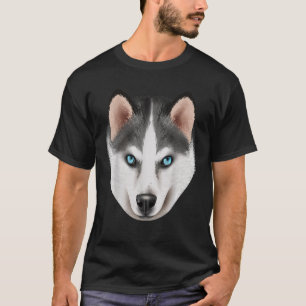 T-shirt Chien Husky pour enfants Blanc Sibérien Husky