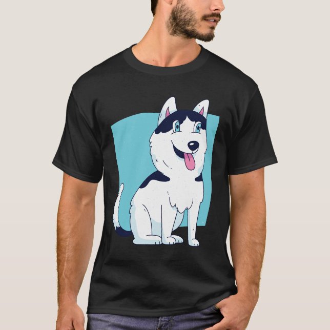 T-shirt Chien Husky Puppy (Devant)