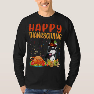 T-shirt Chien Husky Regardez Turquie Plat de viande Happy 