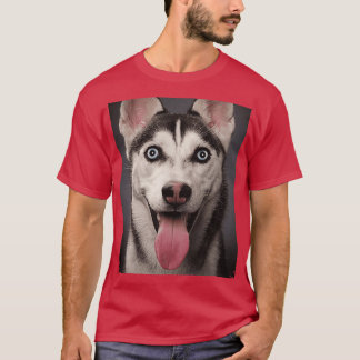 T-shirt Chien Husky Sibérien Animaux Cadeaux Sûr Protectio