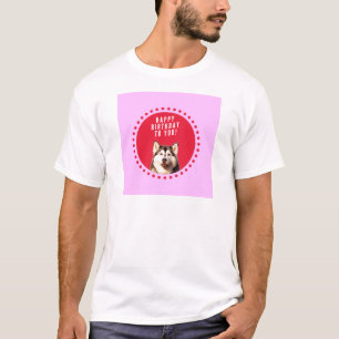 T-shirt Chien Husky Sibérien mignon qui souhaite un joyeux