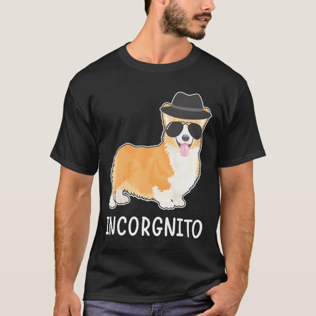 T-shirt Chien incognito Corgi (Devant)