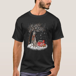 T-shirt Chien Irlandais Wolfhound Dans La Neige Noël Hiver