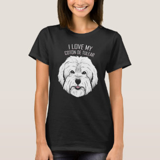 T-shirt Chien J'Aime Mon Coton De Tulear