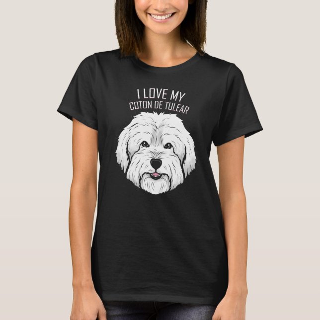 T-shirt Chien J'Aime Mon Coton De Tulear (Devant)