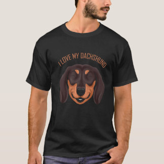 T-shirt Chien J'Aime Mon Dachshund