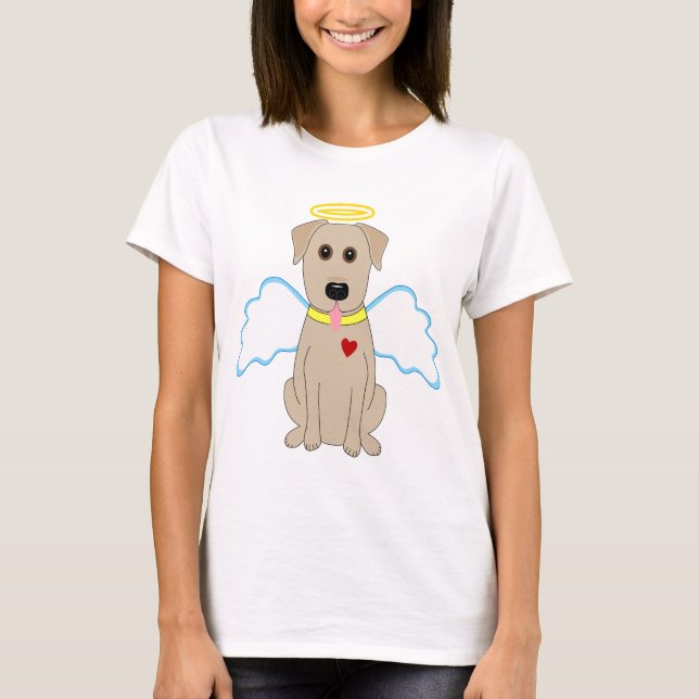 T-shirt Chien jaune d'ange de laboratoire (Devant)