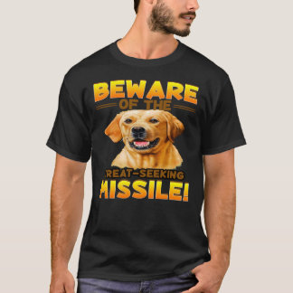 T-shirt Chien Jaune Du Labrador Méfiez-Vous De La Treat À 
