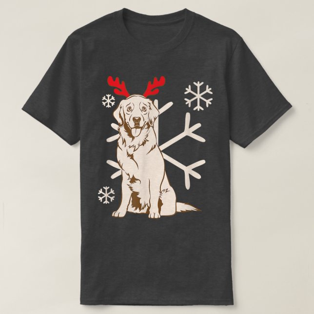 T-shirt Chien Joyeux Noël Célébrations de fête Rendez-vous (Design devant)