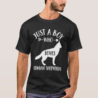 T-shirt Chien Juste Un Garçon Qui Aime Les Bergers Alleman