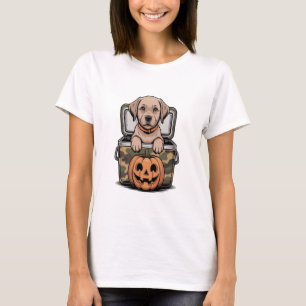 T-shirt Chien Lab Brown Halloween Effrayant