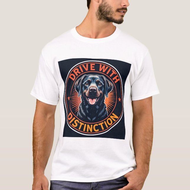 T-shirt Chien Labrador avec slogan motivationnel (Devant)