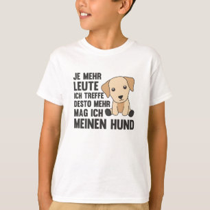 T-shirt Chien Labrador Brown n'aime pas les gens Chiens