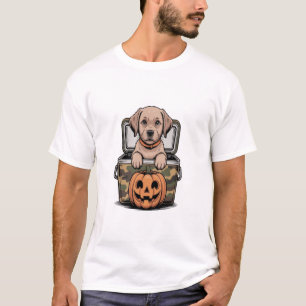 T-shirt Chien Labrador Brun Halloween Effrayant