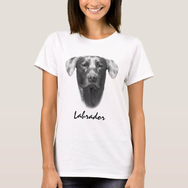T-shirt Chien Labrador personnalisable (Devant)