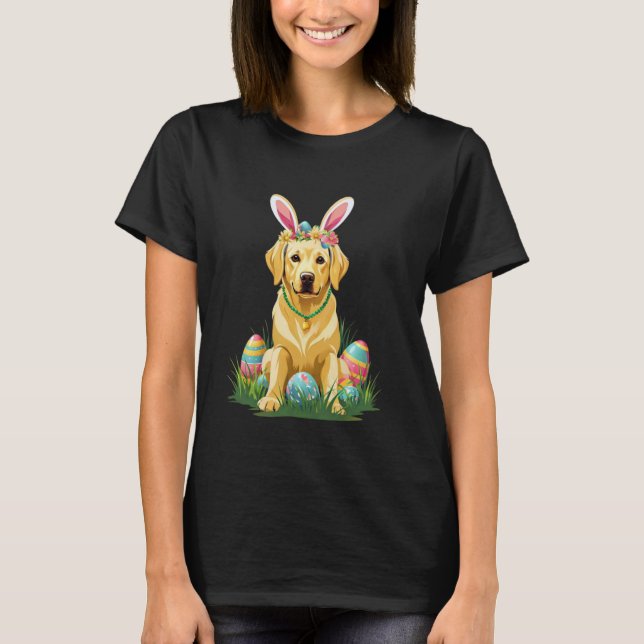 T-shirt Chien Labrador Retriever avec des oreilles de lapi (Devant)