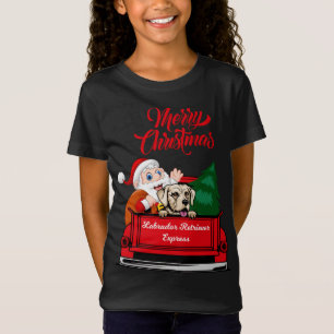 T-Shirt Chien Labrador Retriever Avec Le Père Noël En Tru