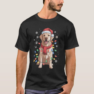T-shirt Chien Labrador Retriever Chapeau de Père Noël Noël